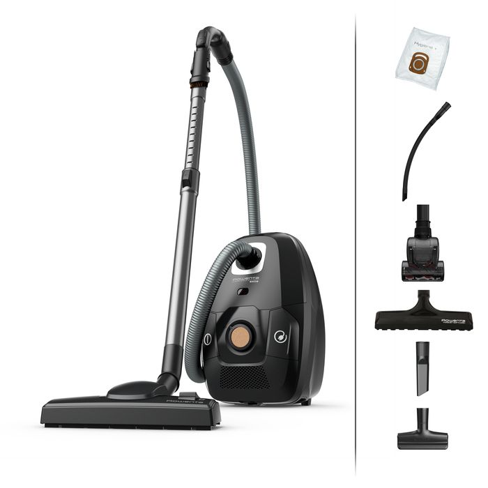 Rowenta Aspirateur avec sac, Moteur ultra basse consommation, Eco-conçu, Ultra-silencieux, Haute filtration RO6189EA