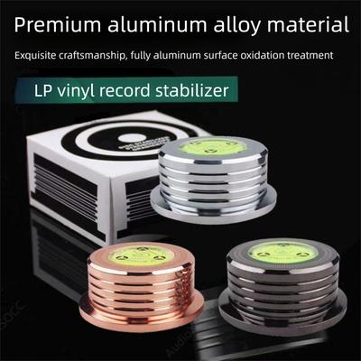 Alloy LP Vinyl Record Player Stabilizer 50Hz Bubble Leveling Record Weight Stabilizer Enhance Experience Phono Disc Stabilizer