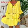 Casual Cotton Blend Dress With Button Embroidery For Streetwear Fashion