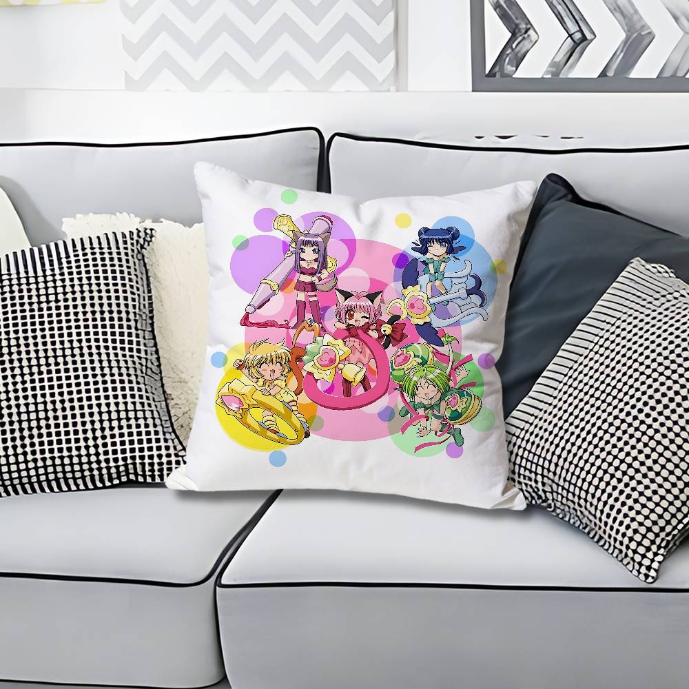Cute TTokyo MMew Mew Various Sizes Square Pillow Case For Car Home Bedchamber Decor Custom Valentine gift