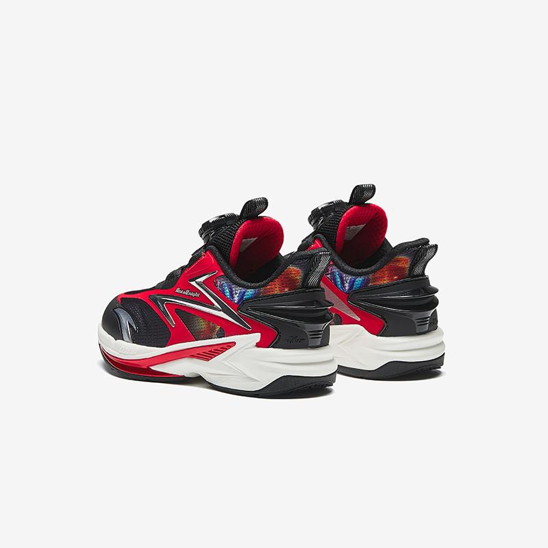 Anta Kids Fly Knight 9.0 Trendy Comfortable Physical Test Non-Slip Wear-Resistant Breathable Low-Top Running Shoes Kids Sneaker Black Red 312519965-2
