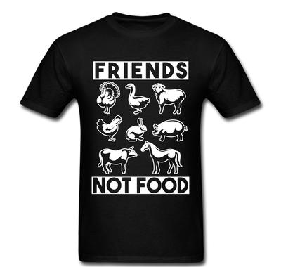 Tiere Freunde Nicht Truthahn Essen Schwein Kuh Kaninchen Stier T-Shirt