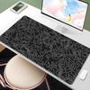 PC Black Topographic Mouse Pad with Stitched Edges Large Keyboard Pad Washable AntiSlip XXL Mouse Mat for Work from Home