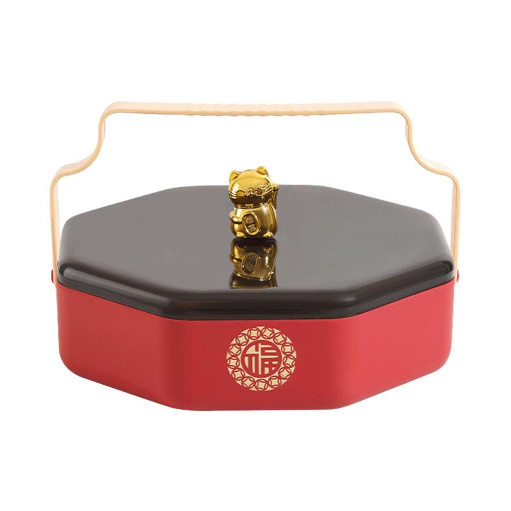 Snack Platter 5 Compartments with Handle Nuts Organizer Birthday Party