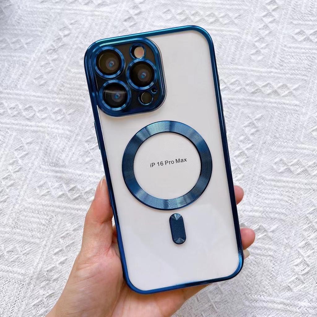 IPhone16 Electroplated CD Pattern 15 Mobile Phone Case with Tail Apple Magsafe Magnetic 12proma Soft Case Suitable