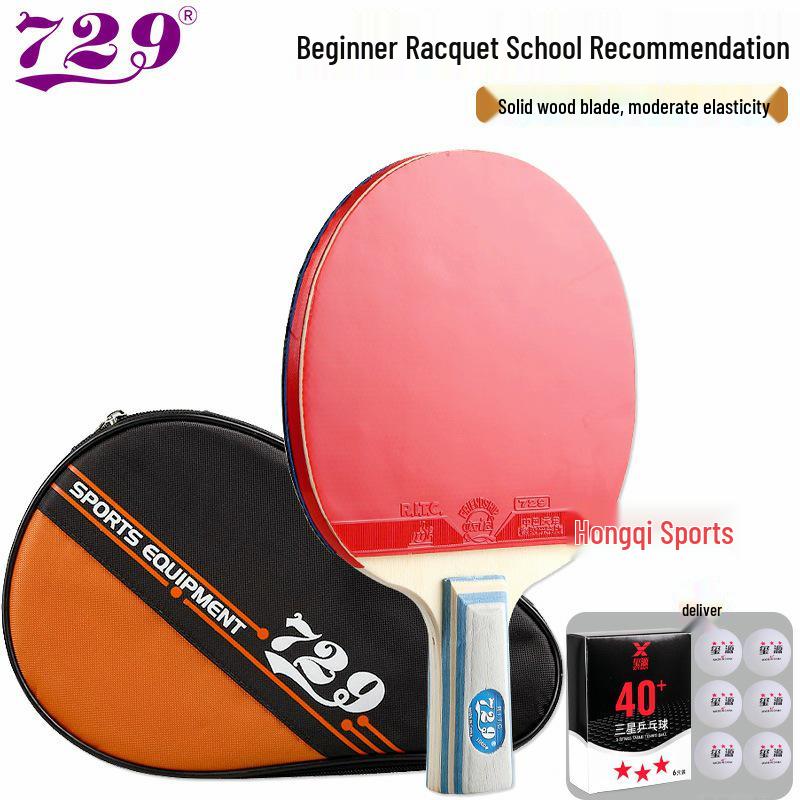 729 Beginner Table Tennis Racket for Kids - Straight Handle Shakehand, Ping Pong Racket