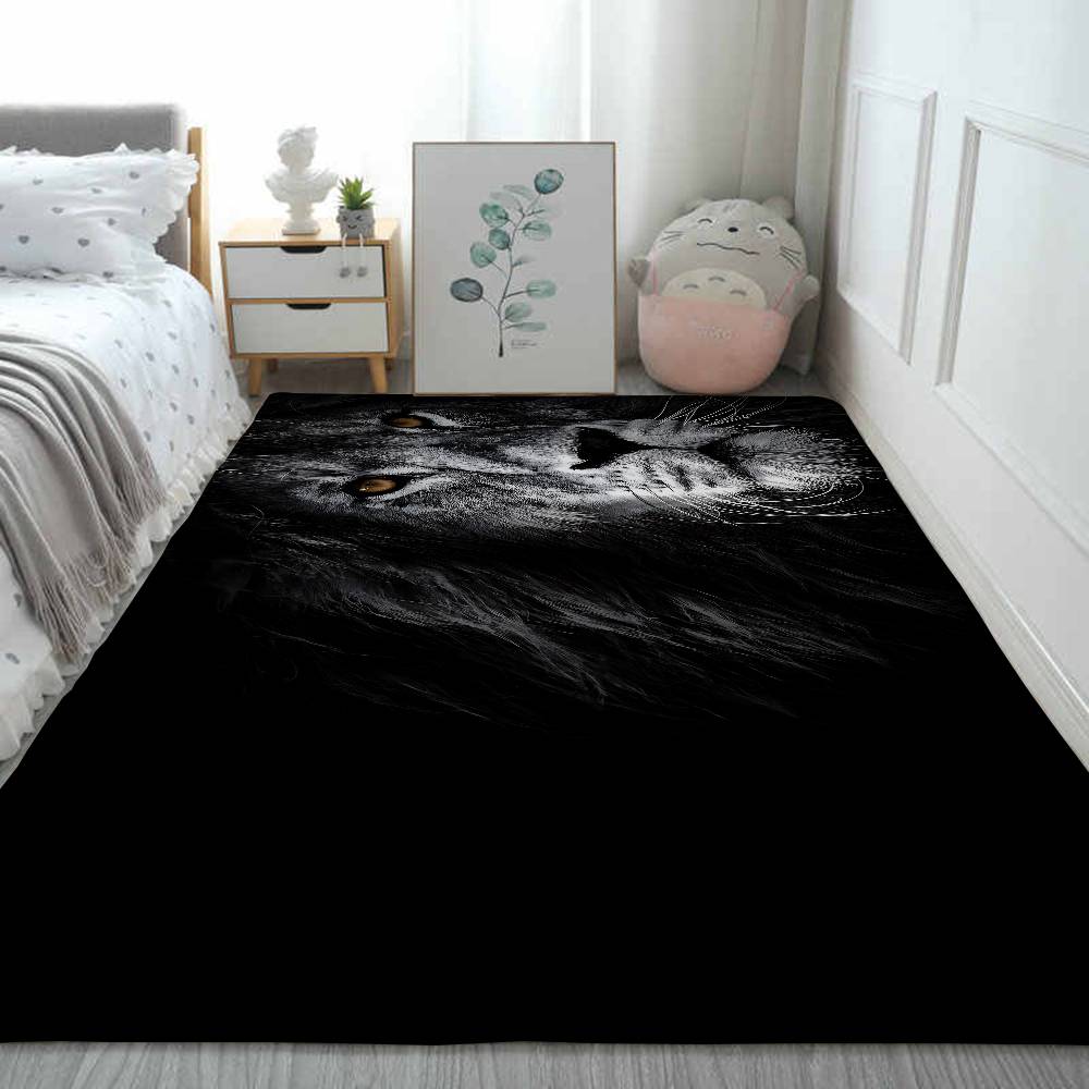 Animal Lion Carpet Bathroom Anti-slip Mat Door Mat Home Decoration Mat Entrance Door Mat Scratch-resistant Door Mat
