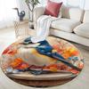 Flowers and Birds,Round Area Rug,Carpet Rug for Living Room Bedroom Sofa Playroom Decor,Non-slip Floor Mat