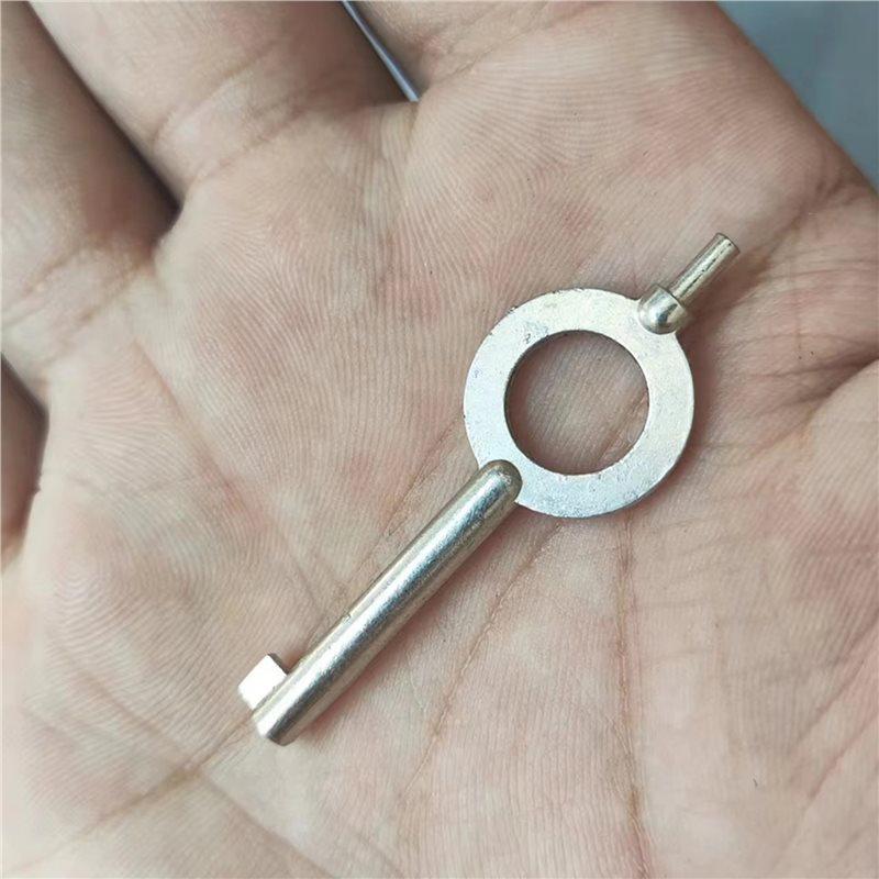 3X American Style Universal Flat Key Blank, Special Key Handcuff Lock Key, Aluminum Alloy Keychain