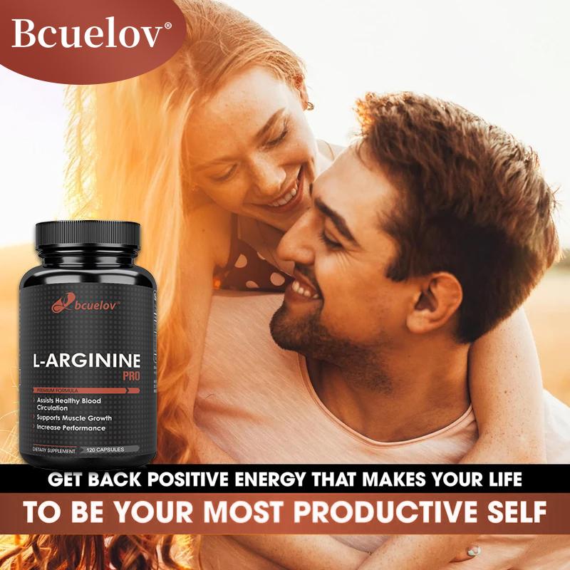 BCuelov Arginine PRO Capsules Contains Arginine Citrulline to Boost Blood Circulation and Improve Exercise Performance 120 Capsules