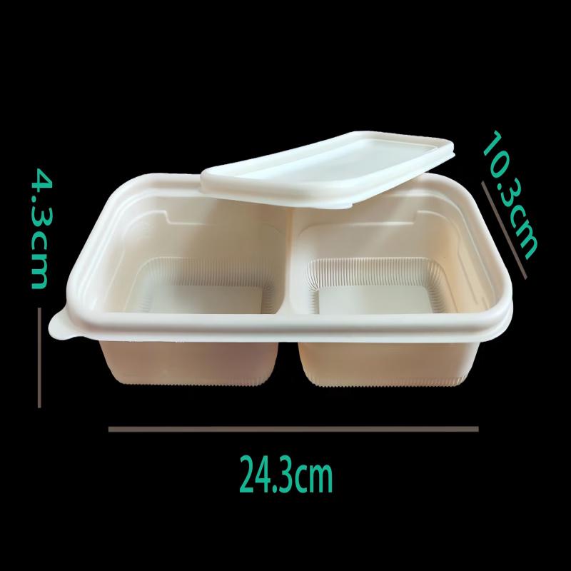 Biologisch abbaubare Take-away-Behälter aus Maisstärke mit Deckeln