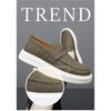 Men's Leather Casual Sneakers All-match Fashion Breathable Hand-stitched Leather Shoes