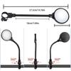 Bicycle Mirror Bike Handlebar Rearview Mirror Rotatable and Adjustable Wide Angle Rear View Shockproof Convex Mirror Universal