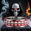 8mm Men's Red Bottom Gothic Skull Ring - High-Quality Daily Accessory and Gift