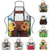 Oktoberfest Apron Personality Sexy Kitchen Waterproof Apron For Woman Delantal Cocina Hombre Barista BBQ Funny Muscle Apron Bibs