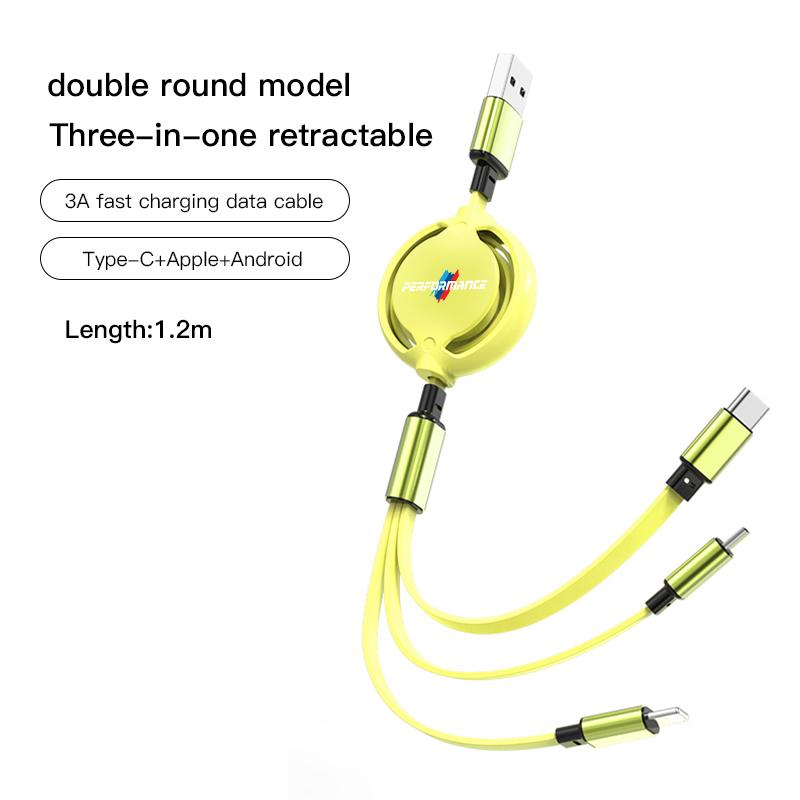 3 In 1 Car Phone Charging Cable Micro USB Fast Charging For BMW M Performance F30 F10 E90 F20 E46 E60 E70 E39 E36 E87 Keychain WQ1