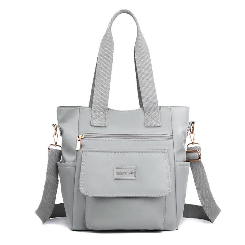 

Женская однотонная сумка через плечо для пригородных поездов, большая вместительная сумка, сумка для подмышек серый