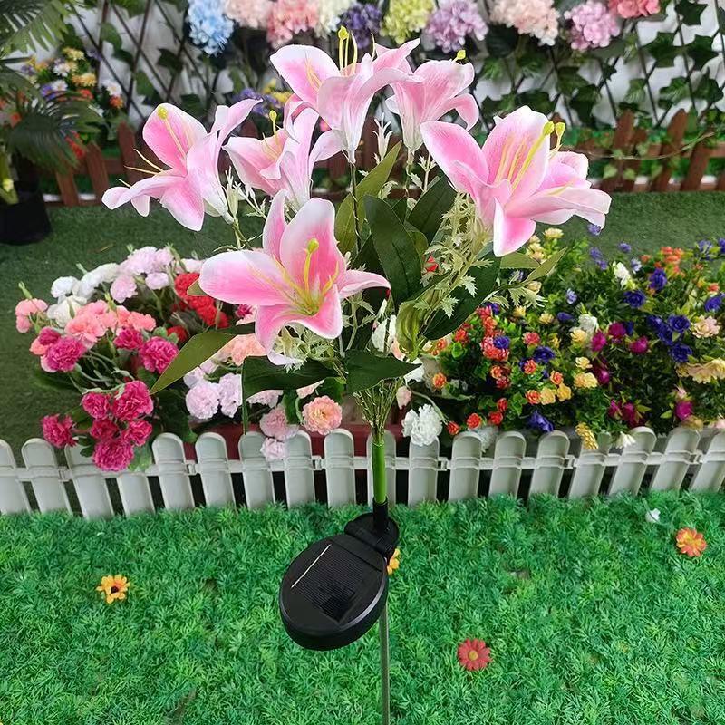 Solar Powered Lily Flower Garden Lights