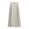 Danmo Plus Size Long Pants Women Solid Loose High Waist Casual Loose Basic Trousers Wide Leg Pants