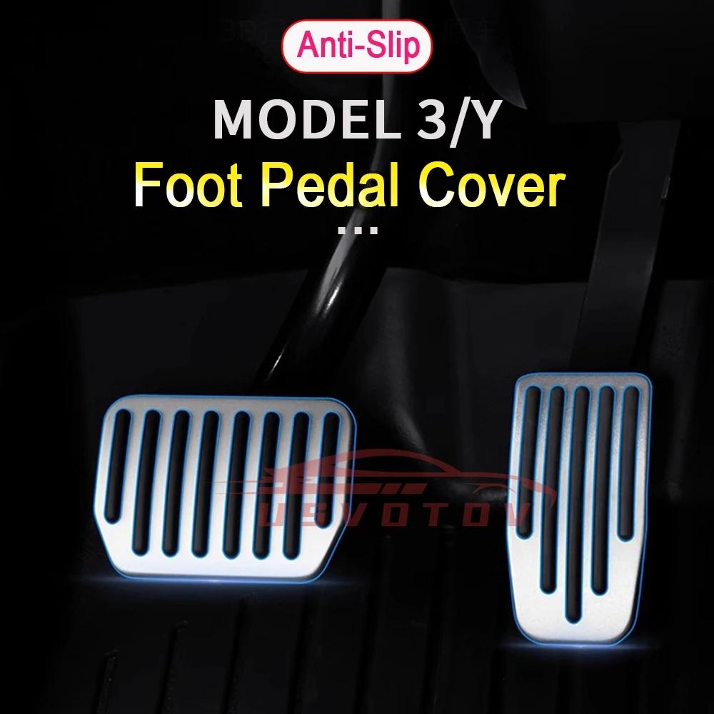 For Tesla Model 3/Y Aluminum Pedal Cover 2 Pack Accessories 2025-2025 Foot Pedal Pads Anti-Slip Performance Accelerator Tesmayx