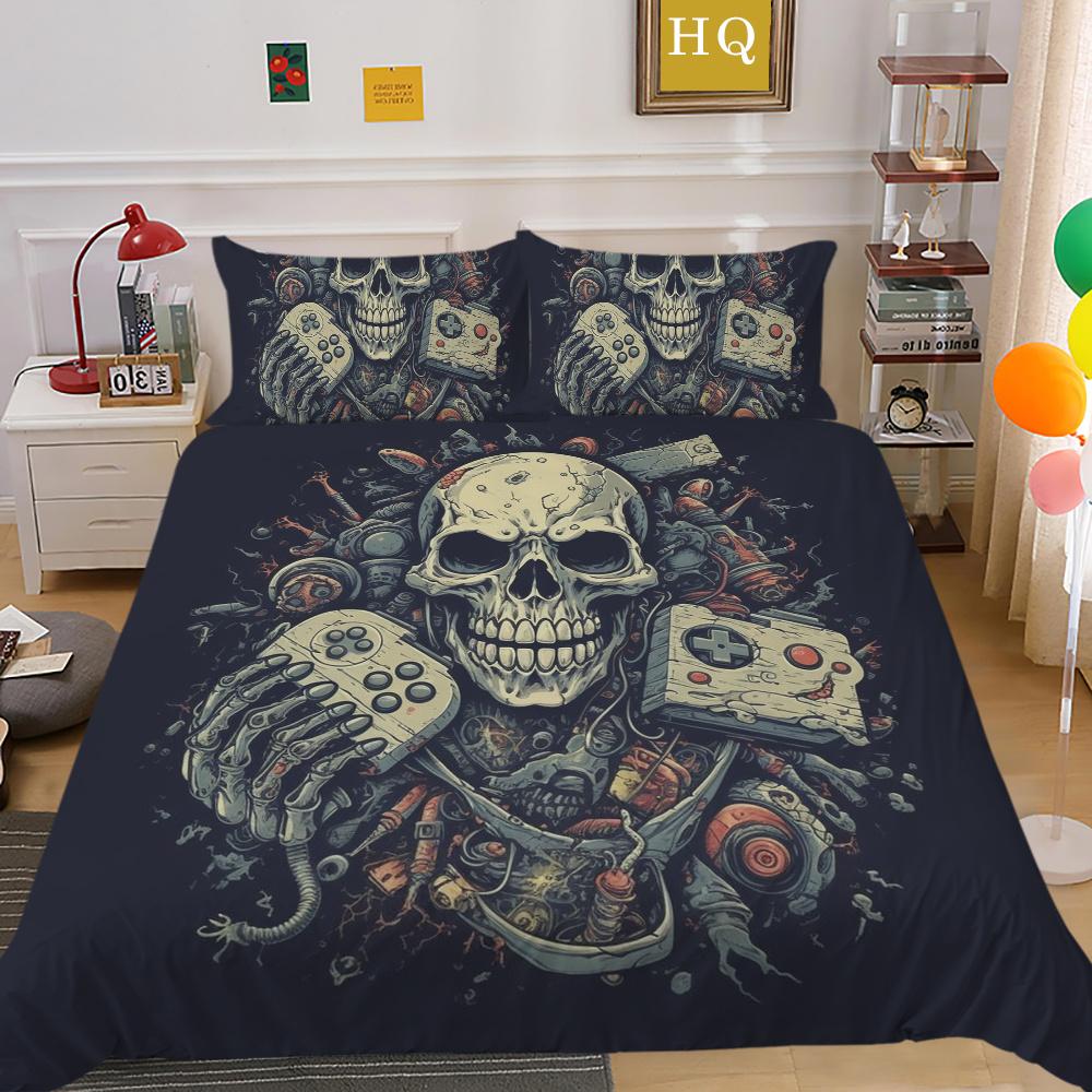 Bedding Sets High Quality Polyester Game Handle Printed Bed Cover Polyester Bedspreads Cool Home Textiles Single Size Pillowcase