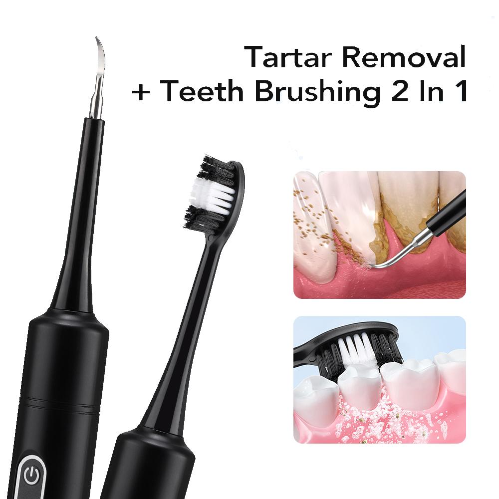 Electric Dental Scaler with Teeth Brush Head Calculus Tartar Remover Vibration Teeth Plaque Cleaner Oral Care Improve Odor 3