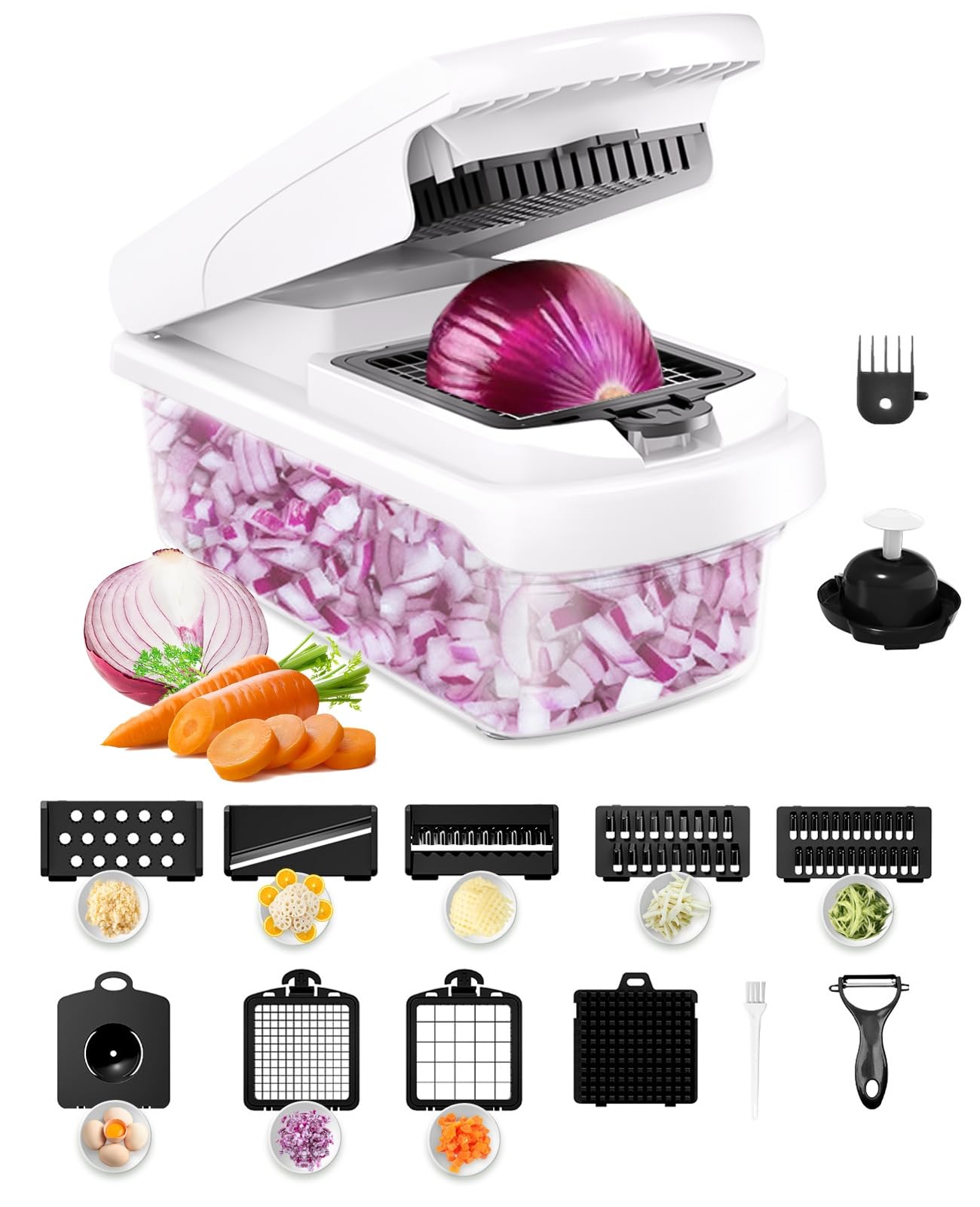 

AlxMuNao Новый 15 применений в Профессиональный Легкий Дайкон Шири Сепаратор яичного белка Защита [Модель 2025] Слайсер, Жульен, 1, Многофункциональный, Овощной, Класс,