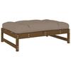 Garden Stool Honey Brown 120x80 cm Solid Pine Wood