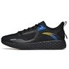 Cushioning Slip Resistant Abrasion Resistant Breathable Low Top Running Shoes Men's Black Blue Diamond Pattern 912125523-3