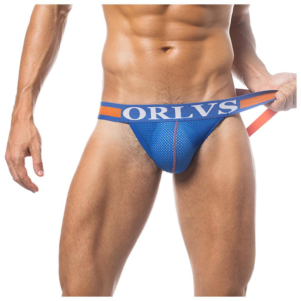 Men Double Thong Panties Sexy Brief Thong Breathable Underpants