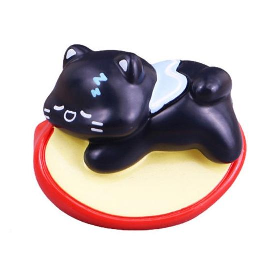 1/4 Stück Frucht Schwarze Katze Figur Computer Monitor Dekoration Cartoon Kätzchen Statue Skulptur Heim Büro Auto Armaturenbrett Ornament