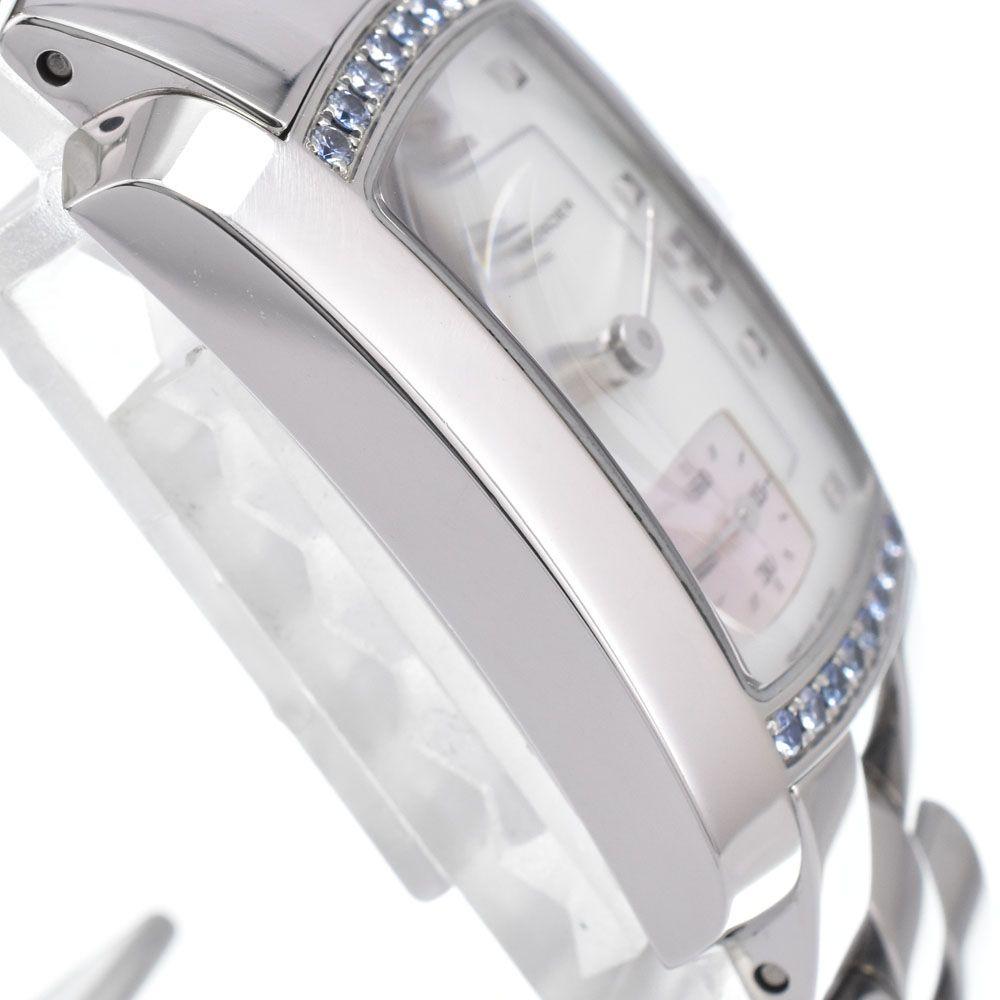 Used Baume & Mercier 65316 Hampton Millais Diamond Bezel White Shell Quartz Ladies Good H#147577