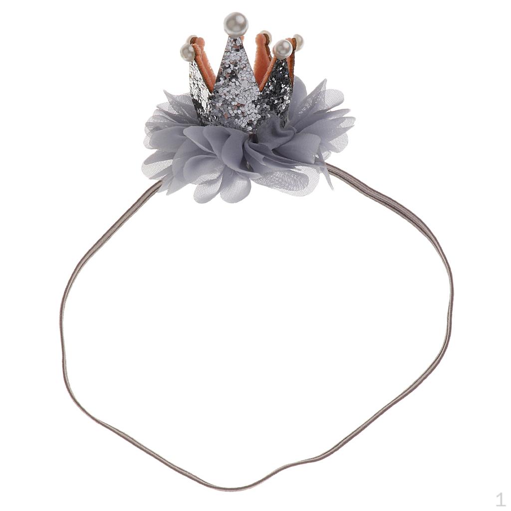 

Головные уборы принцессы, блестящие ленты для волос, серые, как описано.