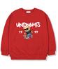 UNION GARMENTS 1997 Skatebear Fleece-Lined Oversized Sweatshirt Red
