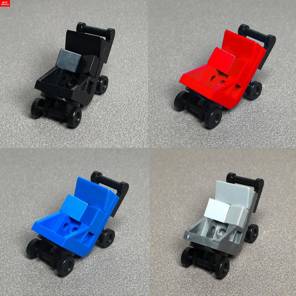 MOC Bausteine Baby Kinderwagen Kinderwagen Flaschenhalter Bildungsbausteine Kinder Mädchen Spielzeug Geschenk