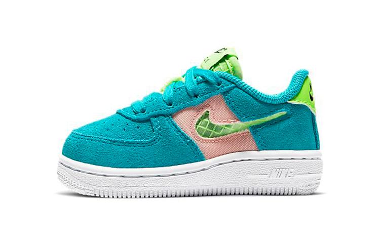 

Nike Air Force 1 Slip Resistant Abrasion Resistant Low top Toddler Shoes Pink Green Infant And Toddler CJ4112-300 22