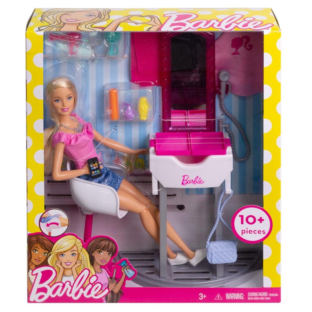 Barbie FJB36 Salon Doll Accessories Set, Multi-Colour