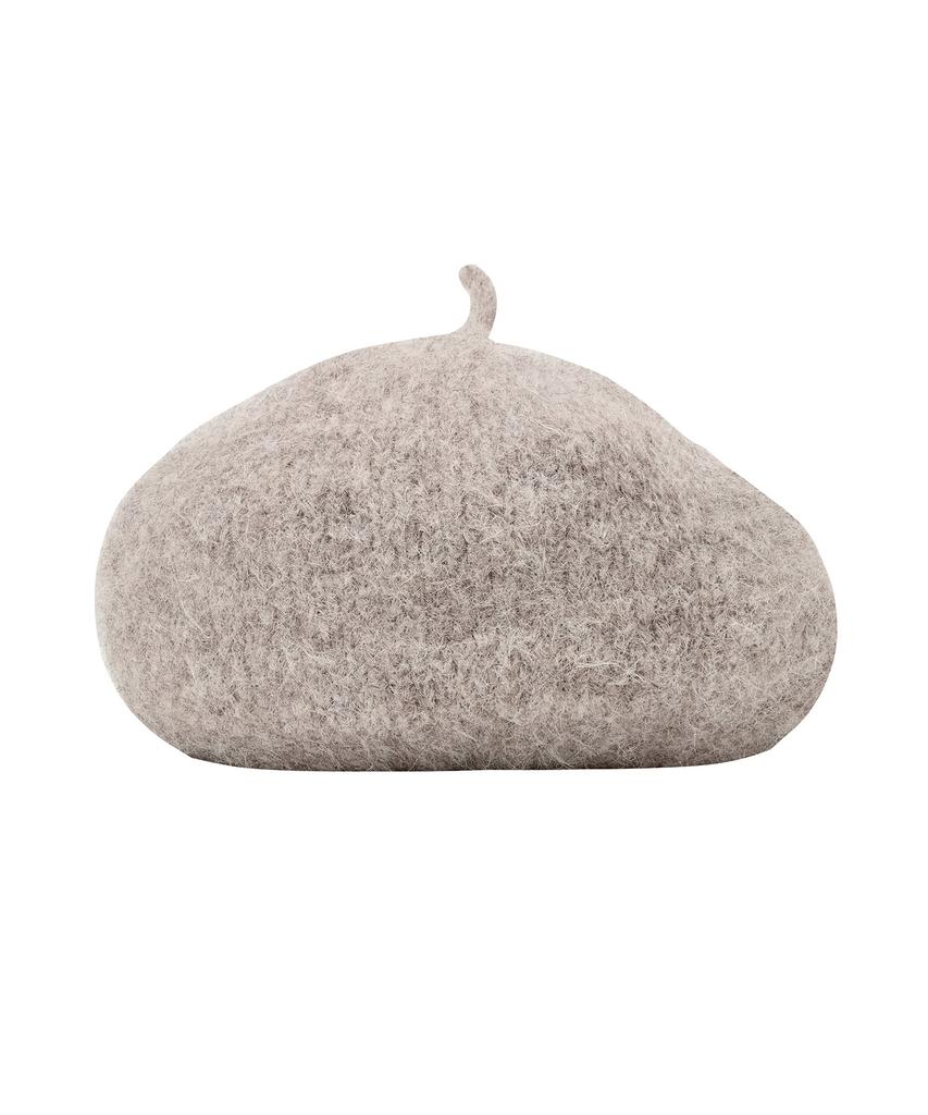 ZEROPLANET Sage Angora Touch Beret [Oatmeal]
