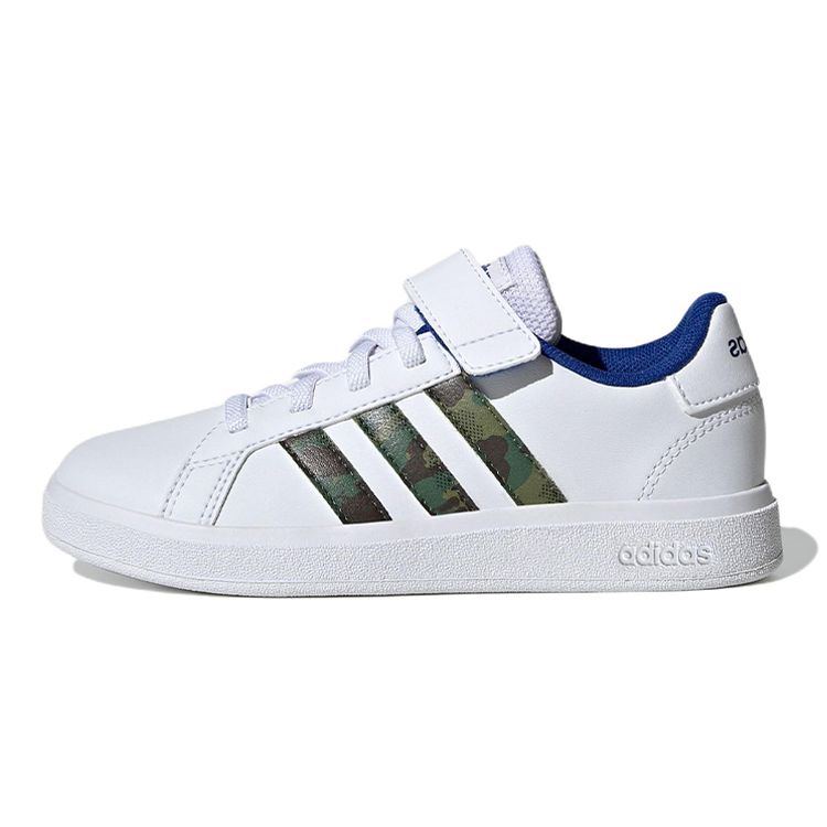 Adidas Neo Grand Court Kids Comfortable Low-Top Sneakers Kids Sneakers White Green GV6809