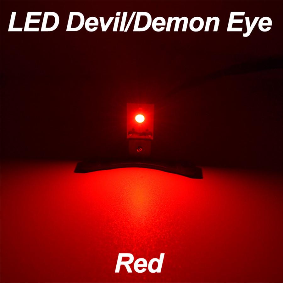 2Pcs Red LED Devil Eyes Demon Evil Eye DRL For Projector Lens Headlight Retrofit