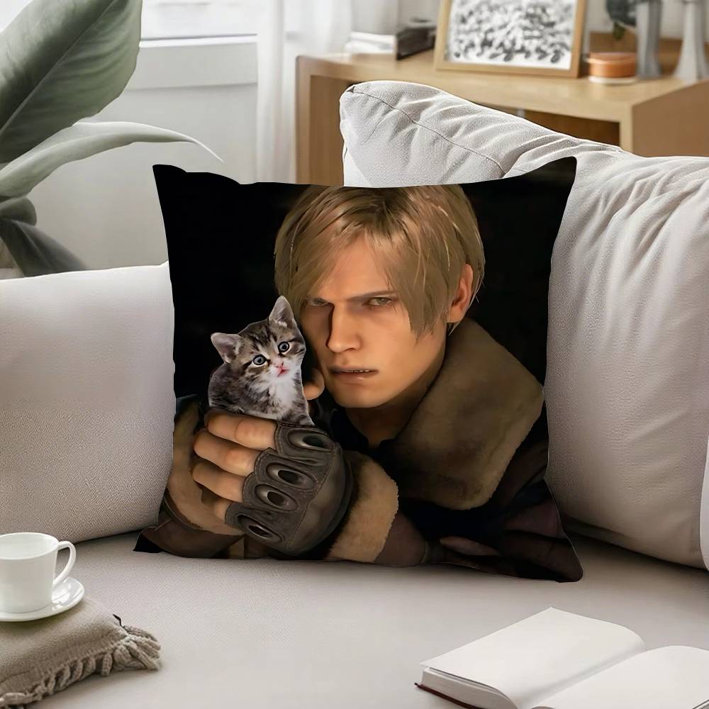 

Милая наволочка H-Leon Kennedy-S, чехол для подушки, мягкая милая наволочка для дивана, полиэстер на молнии 16x16Inch