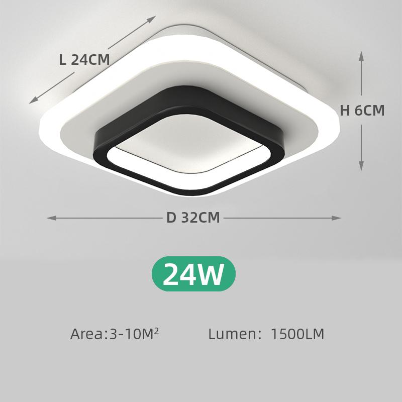 

Современные светодиодные потолочные светильники, квадратное освещение для спальни, кухни, прохода, коридора, светильники для помещений, люстры, деко-светильник Three-color Dimming