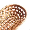 Καλάθι σερβιρίσματος ψωμιού, Ψάθινο χειροποίητο καλάθι αποθήκευσης φρούτων από ρατάν, διακοσμητικό μπολ για το σπίτι