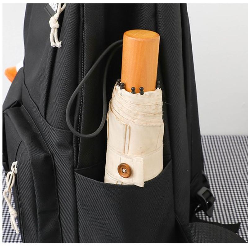 4pcs Oxford Cloth Backpack for Elementary School Students with Multiple Pockets LargeCapacity Backpack for Girls Casual Travel Four Piece Backpack Set