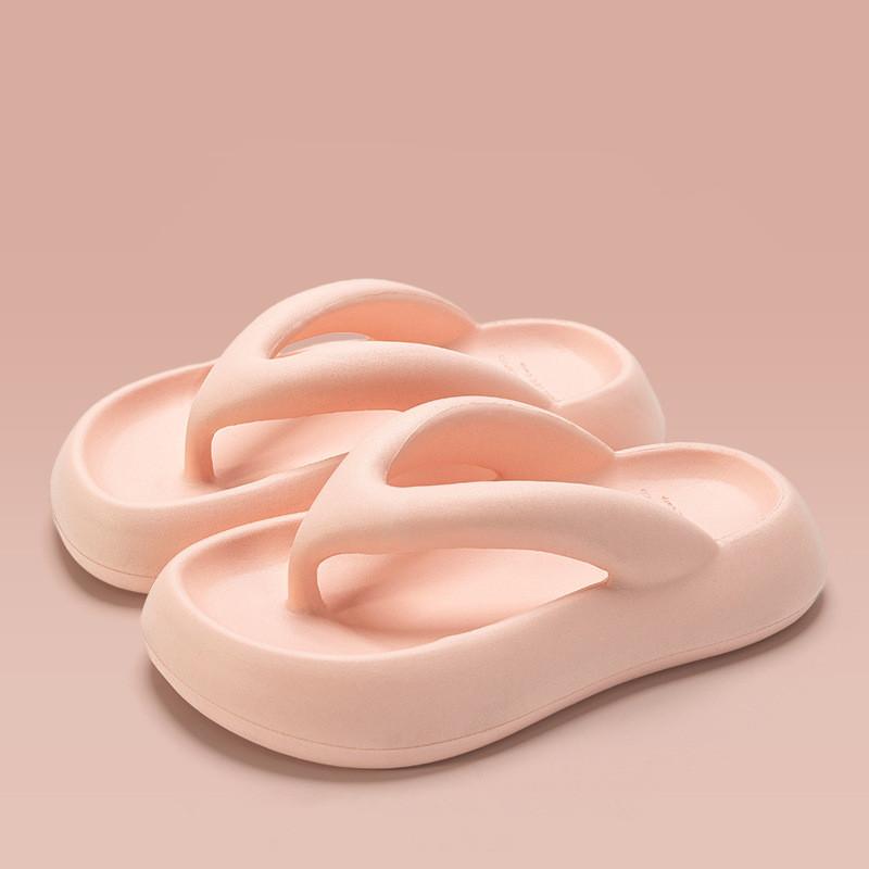 New Summer Outdoor Height Increasing Anti slip Beach slippers Women Super Soft EVA Thick Bottom Flip Flops for Women