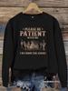 European and American Women's Autumn/Winter Round Neck Scenic Print Pullover Hoodie
