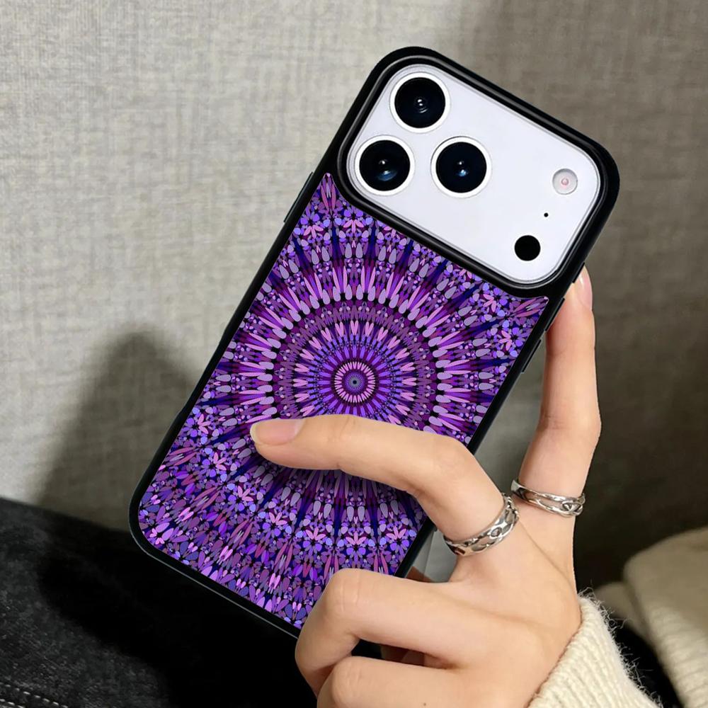 Capa Case for iPhone 17 Air 16 Pro Max 15 Plus 11 13 Mini 14 12 Back Phone Cover Indian Pattern Mandala