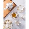 Fine China Bird Tree Pattern Coffee Cup/Teacup Set, 8 OZ Cups& Saucer Service for 4