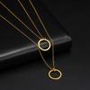 LIKGREAT Multi Layers Bar Coin Pendant Necklace Moon Star Cross Neckchain for Women Stainless Steel Chain Choker Jewelry NotFade