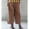 Johnature Women Vintage Straight Pants Solid Color Button Fly Loose Autumn Trousers Warm Thick Casual Women Pants